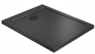 Akrylátová vaňa, obdĺžniková Doros F Stone čierna 150 × 90 × 5,5 cm od Radaway